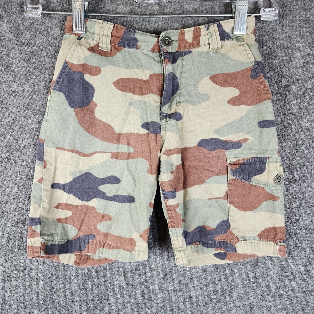 Polo Ralph Lauren Shorts Youth 6 Camo Cargo Green Brown EUC